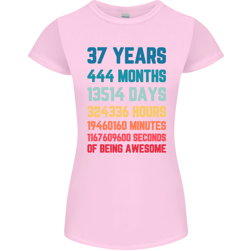 37th Birthday 37 Year Old Womens Petite Cut T-Shirt Light Pink
