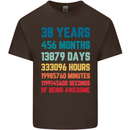 38th Birthday 38 Year Old Mens Cotton T-Shirt Tee Top Dark Chocolate