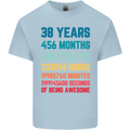 38th Birthday 38 Year Old Mens Cotton T-Shirt Tee Top Light Blue