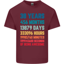 38th Birthday 38 Year Old Mens Cotton T-Shirt Tee Top Maroon