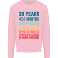 38th Birthday 38 Year Old Mens Sweatshirt Jumper Light Pink