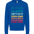 38th Birthday 38 Year Old Mens Sweatshirt Jumper Royal Blue