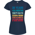 38th Birthday 38 Year Old Womens Petite Cut T-Shirt Navy Blue