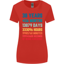 38th Birthday 38 Year Old Womens Wider Cut T-Shirt Red