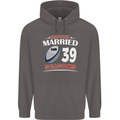 39 Year Wedding Anniversary 39th Rugby Mens 80% Cotton Hoodie Charcoal