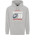 39 Year Wedding Anniversary 39th Rugby Mens 80% Cotton Hoodie Sports Grey