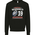 39 Year Wedding Anniversary 39th Rugby Mens Sweatshirt Jumper Black