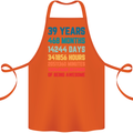 39th Birthday 39 Year Old Cotton Apron 100% Organic Orange