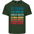 39th Birthday 39 Year Old Mens Cotton T-Shirt Tee Top Forest Green