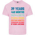 39th Birthday 39 Year Old Mens Cotton T-Shirt Tee Top Light Pink