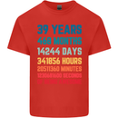 39th Birthday 39 Year Old Mens Cotton T-Shirt Tee Top Red