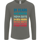 39th Birthday 39 Year Old Mens Long Sleeve T-Shirt Charcoal