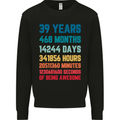 39th Birthday 39 Year Old Mens Sweatshirt Jumper Black