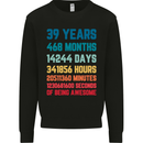 39th Birthday 39 Year Old Mens Sweatshirt Jumper Black