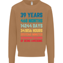 39th Birthday 39 Year Old Mens Sweatshirt Jumper Caramel Latte
