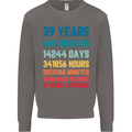 39th Birthday 39 Year Old Mens Sweatshirt Jumper Charcoal
