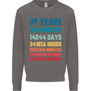 39th Birthday 39 Year Old Mens Sweatshirt Jumper Charcoal
