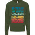 39th Birthday 39 Year Old Mens Sweatshirt Jumper Forest Green