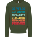 39th Birthday 39 Year Old Mens Sweatshirt Jumper Forest Green