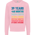 39th Birthday 39 Year Old Mens Sweatshirt Jumper Light Pink