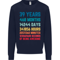 39th Birthday 39 Year Old Mens Sweatshirt Jumper Navy Blue