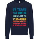 39th Birthday 39 Year Old Mens Sweatshirt Jumper Navy Blue