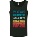 39th Birthday 39 Year Old Mens Vest Tank Top Black