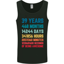 39th Birthday 39 Year Old Mens Vest Tank Top Black