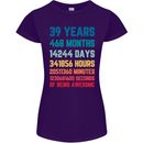 39th Birthday 39 Year Old Womens Petite Cut T-Shirt Purple