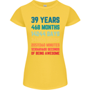 39th Birthday 39 Year Old Womens Petite Cut T-Shirt Yellow