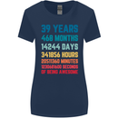 39th Birthday 39 Year Old Womens Wider Cut T-Shirt Navy Blue