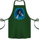 3D Scuba Diver Diving Cotton Apron 100% Organic Forest Green