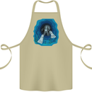 3D Scuba Diver Diving Cotton Apron 100% Organic Khaki