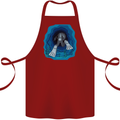3D Scuba Diver Diving Cotton Apron 100% Organic Maroon