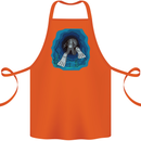 3D Scuba Diver Diving Cotton Apron 100% Organic Orange