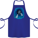 3D Scuba Diver Diving Cotton Apron 100% Organic Royal Blue