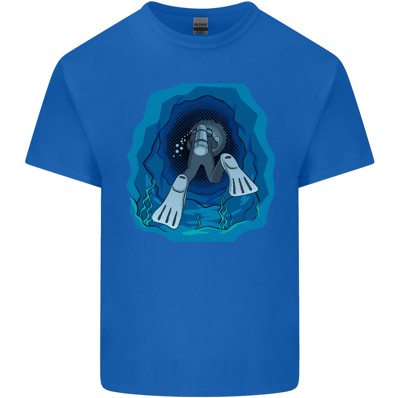 3D Scuba Diver Diving Kids T-Shirt Childrens Royal Blue