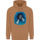 3D Scuba Diver Diving Mens 80% Cotton Hoodie Caramel Latte