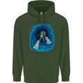 3D Scuba Diver Diving Mens 80% Cotton Hoodie Forest Green