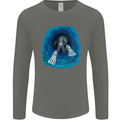 3D Scuba Diver Diving Mens Long Sleeve T-Shirt Charcoal
