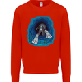 3D Scuba Diver Diving Mens Sweatshirt Jumper Bright Red