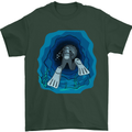 3D Scuba Diver Diving Mens T-Shirt Cotton Gildan Forest Green