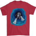 3D Scuba Diver Diving Mens T-Shirt Cotton Gildan Red