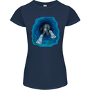 3D Scuba Diver Diving Womens Petite Cut T-Shirt Navy Blue
