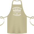 3 Year Wedding Anniversary 3rd Funny Wife Cotton Apron 100% Organic Khaki