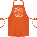 3 Year Wedding Anniversary 3rd Funny Wife Cotton Apron 100% Organic Orange