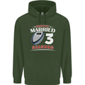 3 Year Wedding Anniversary 3rd Rugby Mens 80% Cotton Hoodie Forest Green