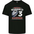 3 Year Wedding Anniversary 3rd Rugby Mens Cotton T-Shirt Tee Top Black