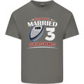3 Year Wedding Anniversary 3rd Rugby Mens Cotton T-Shirt Tee Top Charcoal