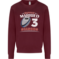 3 Year Wedding Anniversary 3rd Rugby Mens Sweatshirt Jumper Maroon